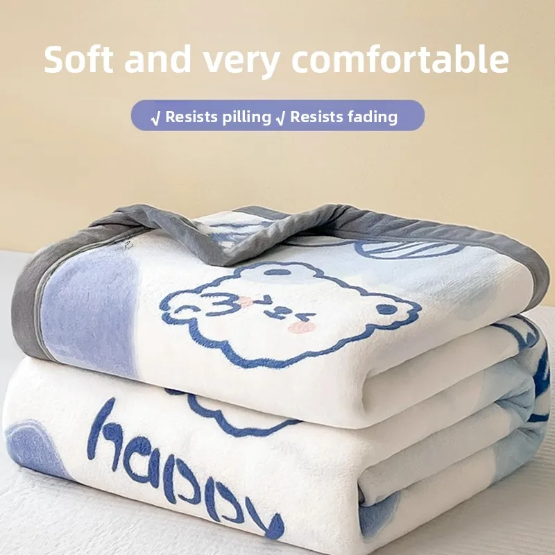Air Conditioned Blanket Cover Sheet Quilt Shoulder Wrap Summer Cool Blanket Four Seasons Universal Woolen Blanket Sofa Office...