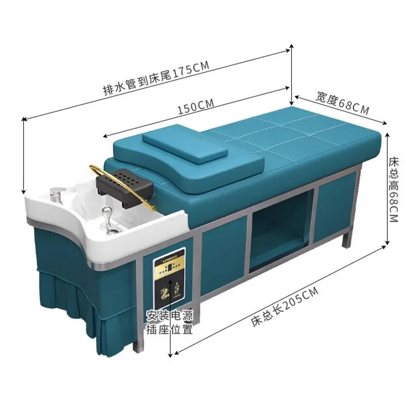الحلاقة سرير سبا كرسي تدليك الشعر اليابانية المهنية العلاج مغسلة صالون المصمم تصفيف فاخر كاما شامبو السرير غسل