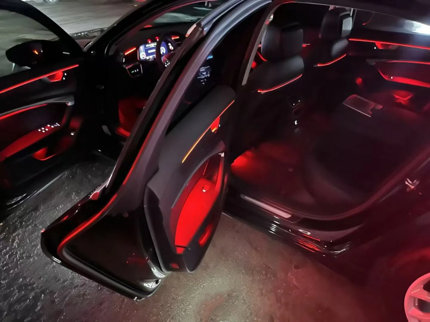 SJC Upgraded Version for Audi A6 Ambient Light Interior 64-Color Dynamic Symphony Kit Speaker Cover LED Short Axis Version Kit