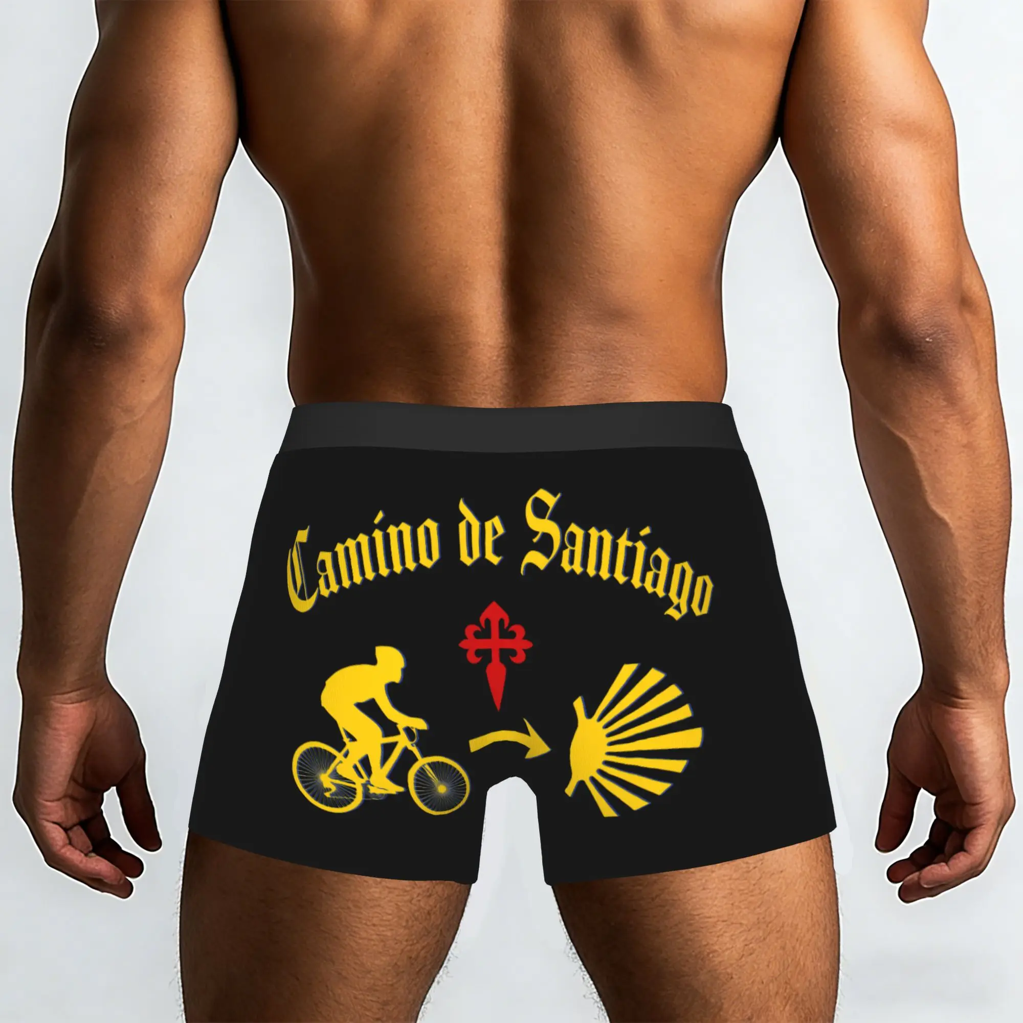 Custom Camino de Santiago Road Underwear Men Breathable  Boxer Briefs Shorts Panties Soft Underpants For Male