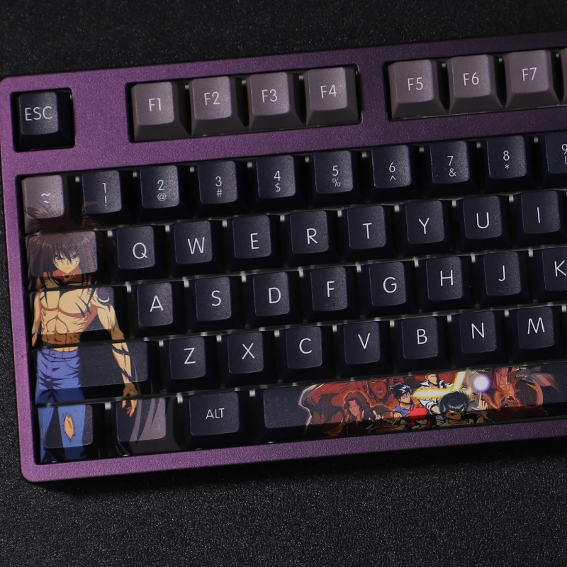 108 Toetsen Yuyu Hakusho Thema Anime Keycap Pbt Sublimatie Retro Twee-Dimensionale Klassieke Persoonlijkheid Mechanische Toetsenbord Cap