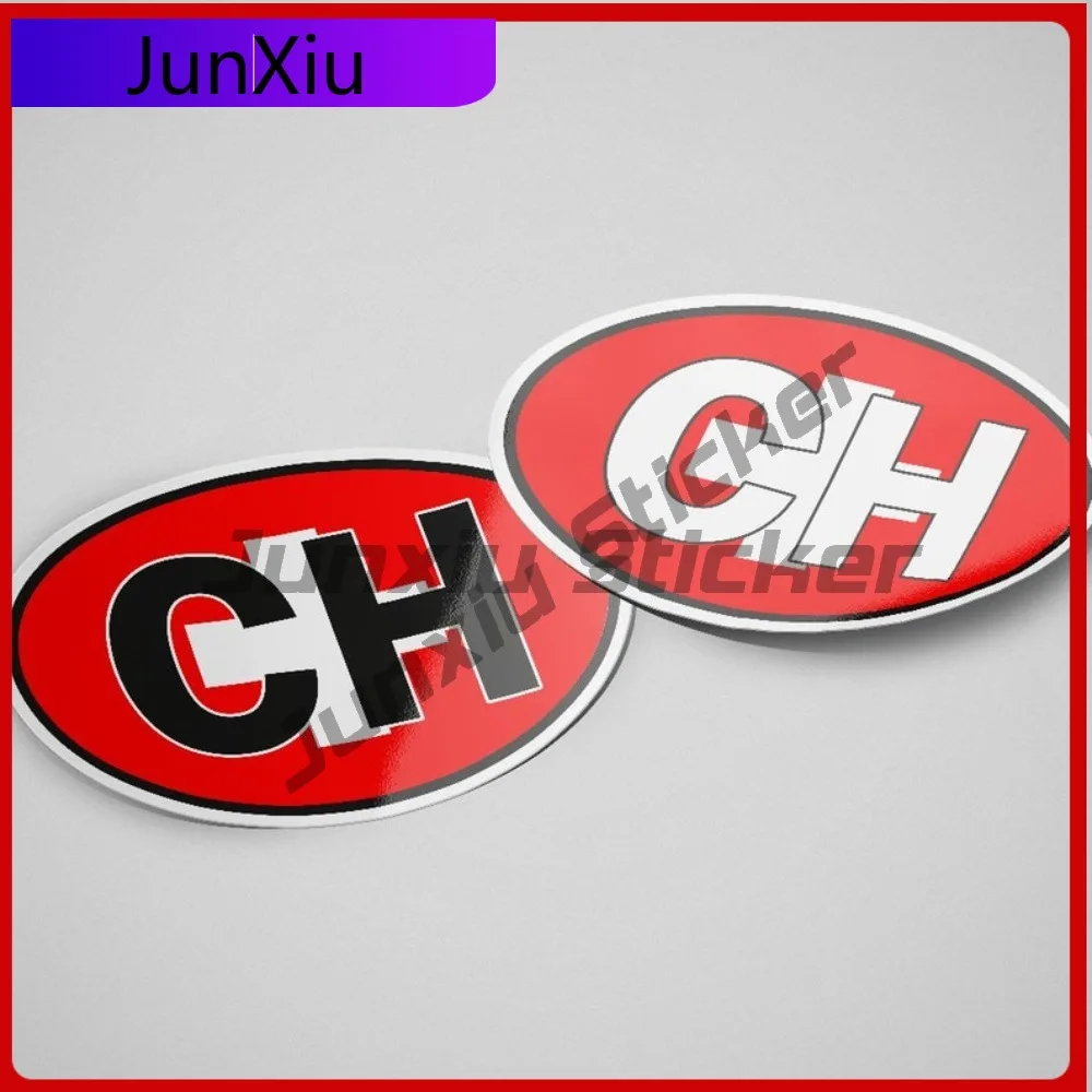 

Switzerland CH Sticker Cool Campers Air Conditioners Funny Laptops Car Windows Anti UV Scratch Resistant Auto Accessories