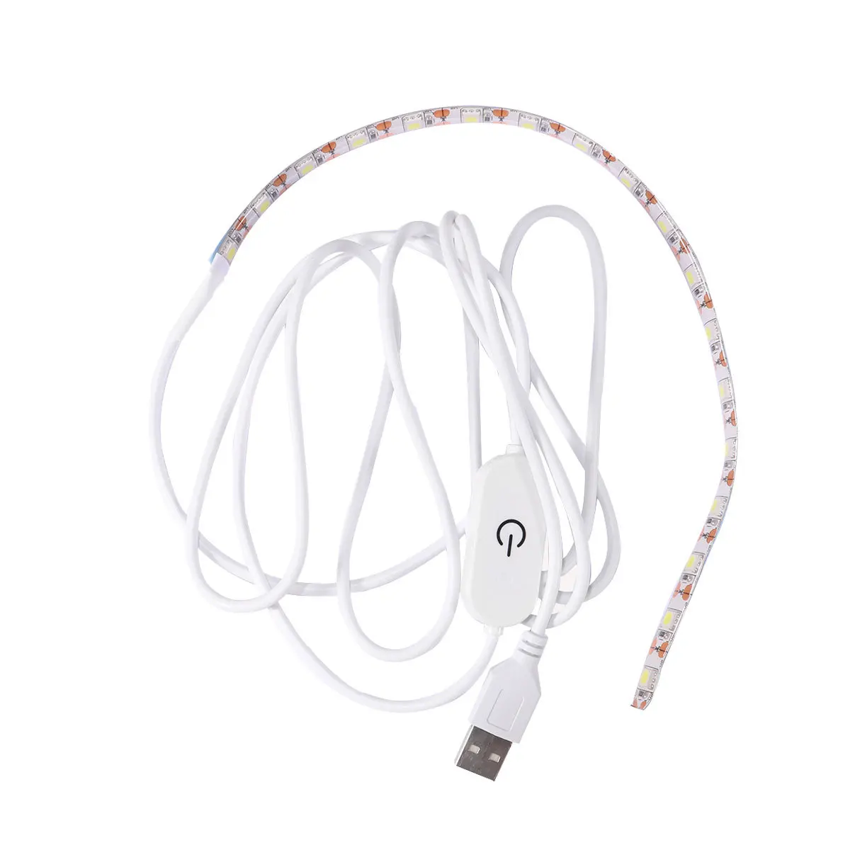 Touch Switch Light Strip 5V USB Portable Self-Adhesive White LED Light Ribbon for Sewing Machine Home Background Decoration