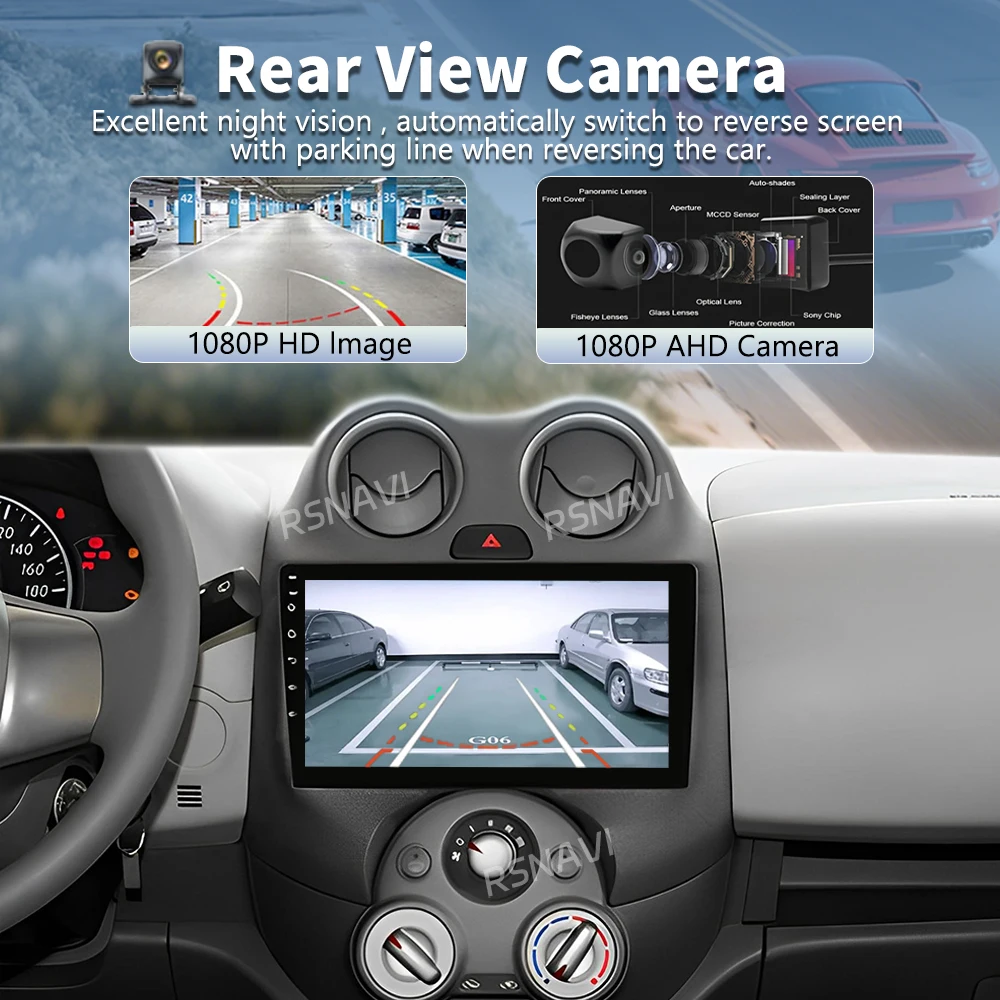 Android 16 For Nissan March K13 2010 2011 2012 2013 Car Radio Navigation Multimedia Player GPS WiFi+4G Video DSP BT Carplay Auto