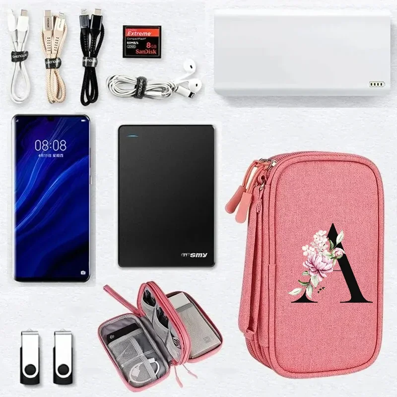 Portable Travel Digital Product Storage Bag Organizer Multi-layer Headset Cable Bag Charging Treasure USB Data Cable Bag