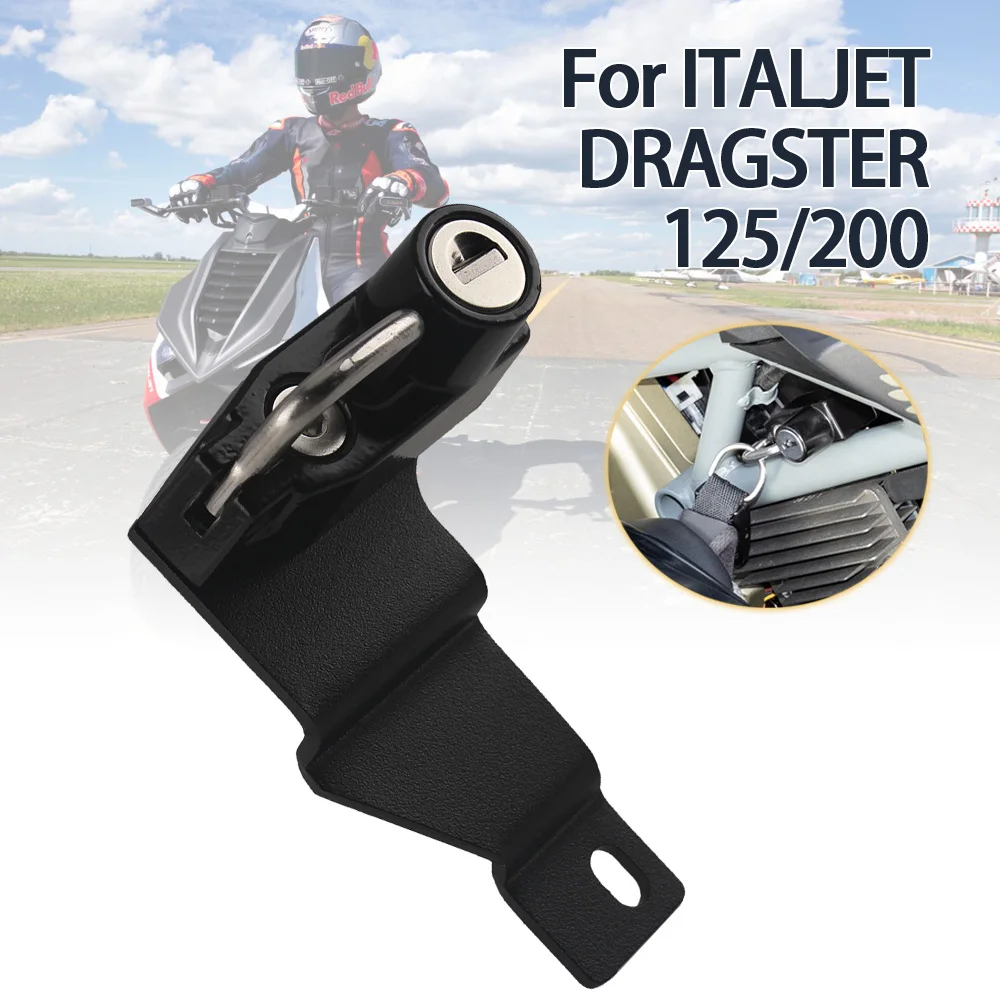 Motorcycle Aluminum Helmet Lock Kit Mount Hook Side Security Anti-theft For ITALJET DRAGSTER 125/200 italjet dragster 125/200