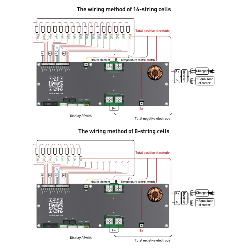 JK Inverter BMS 8S 16S 100A 150A 200A 8S-16S Family Energy Storage