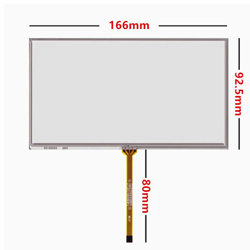 

7-дюймовый 166 мм * 93 мм 4-проводной 4-контактный резистивный сенсорный экран, стеклянная панель, совместимая с ЖК-экраном TM070RDH01/C070VW03 V0