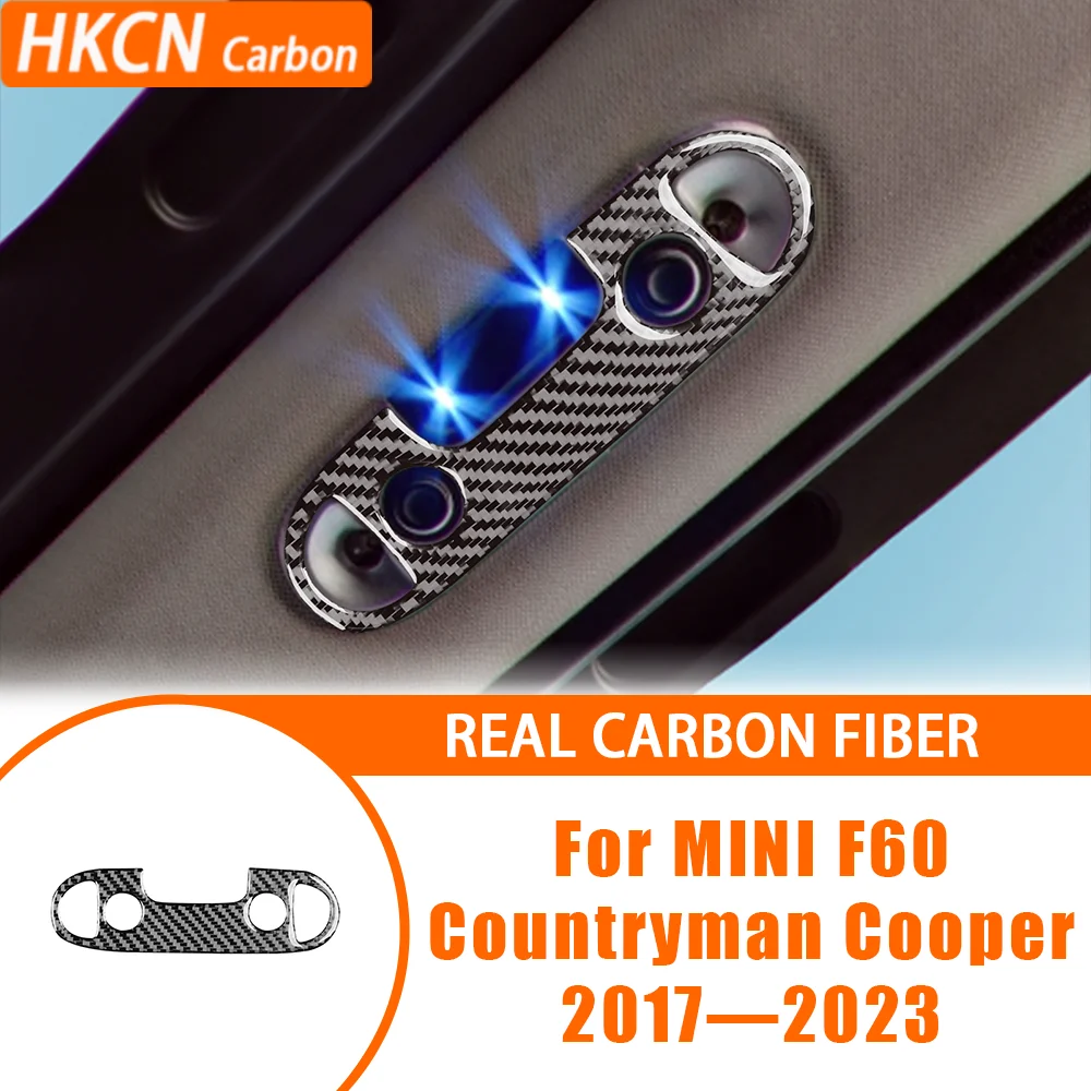 

Carbon Fiber Car Accessories Rear Roof Reading Panel Decals Interior Cover Tirm Sticker For MINI F60 Countryman Cooper 2017—2023