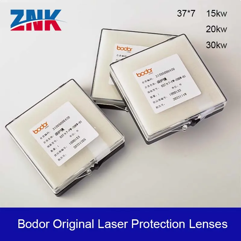 ZNK Bodor Original Laser Protection Lenses 37*7 15KW/20KW/30KW For Bodor Powerful Cutting Machine Head