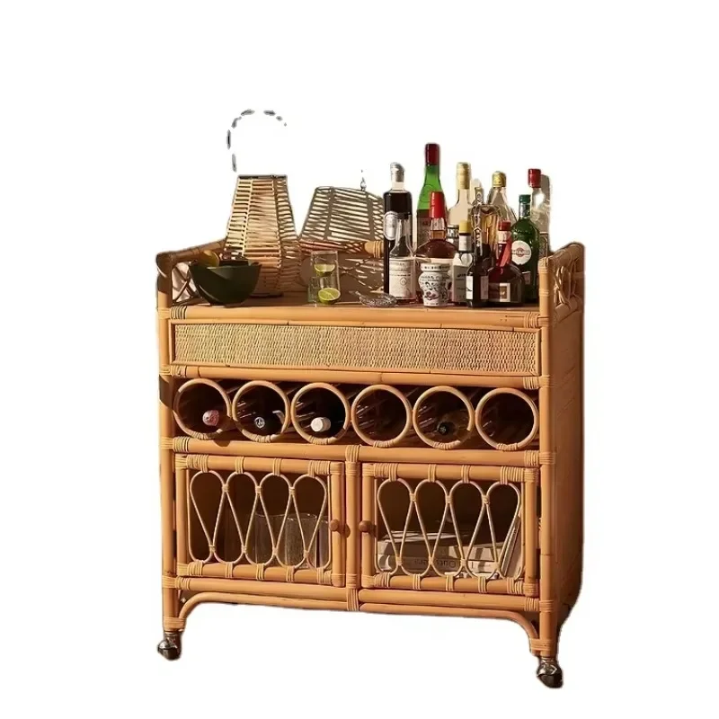 Unique Natural Rattan Cabinet for Storage Convenient for Home Decoration Handmade from Vietnam