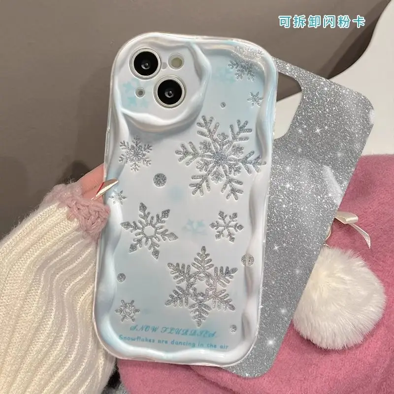 Beautiful snowflakes Phone Case For iPhone 14 Pro Max 15 11 12 13 Mini XR 6s 6 8 7 Plus X XS SE 2020 2022 Soft Silicone Cover