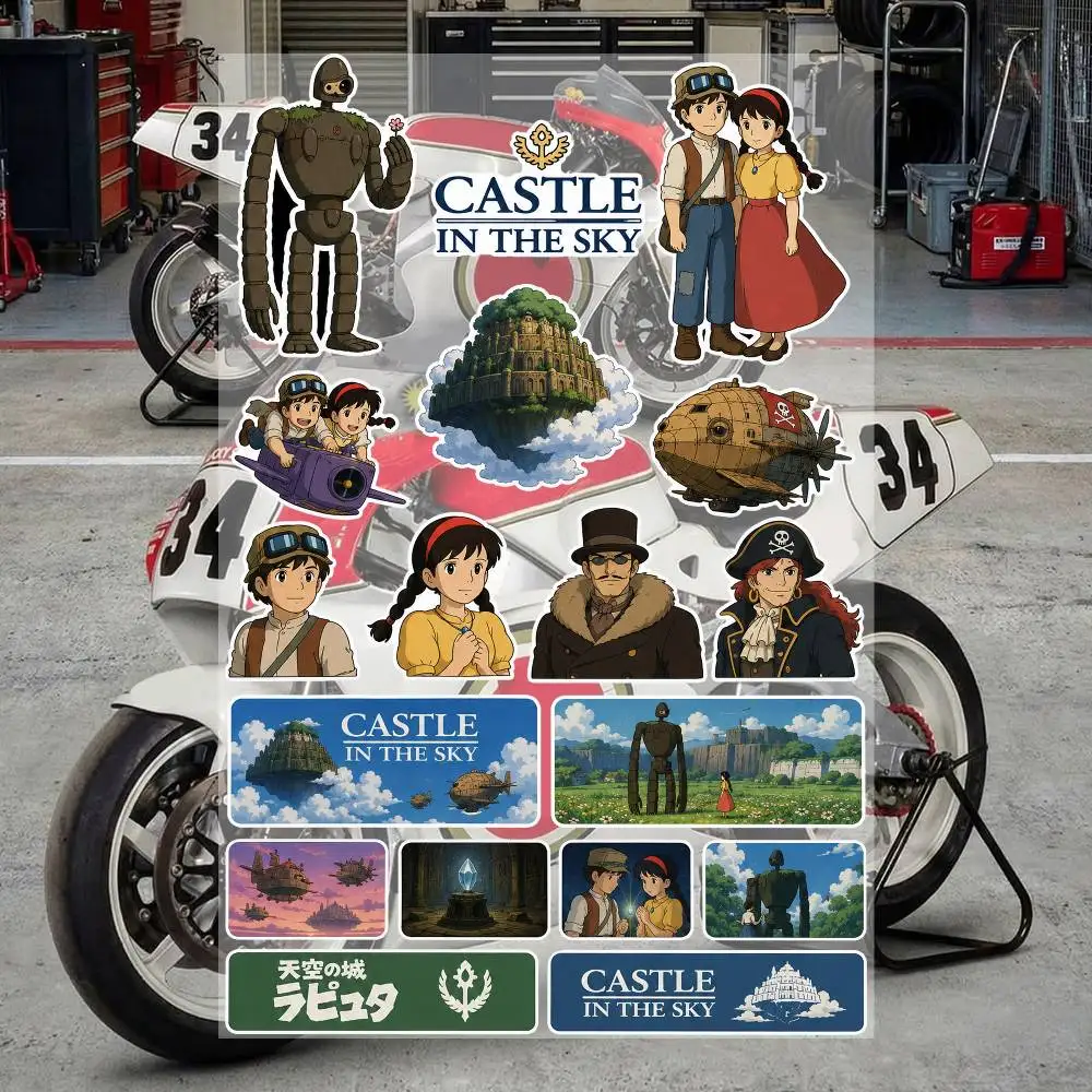 

C-A-sT-le in T-he Sky Aesthetic Graffiti Stickers Waterproof PVC Decals for Car Motorcycle Skateboard Helmet Notebook