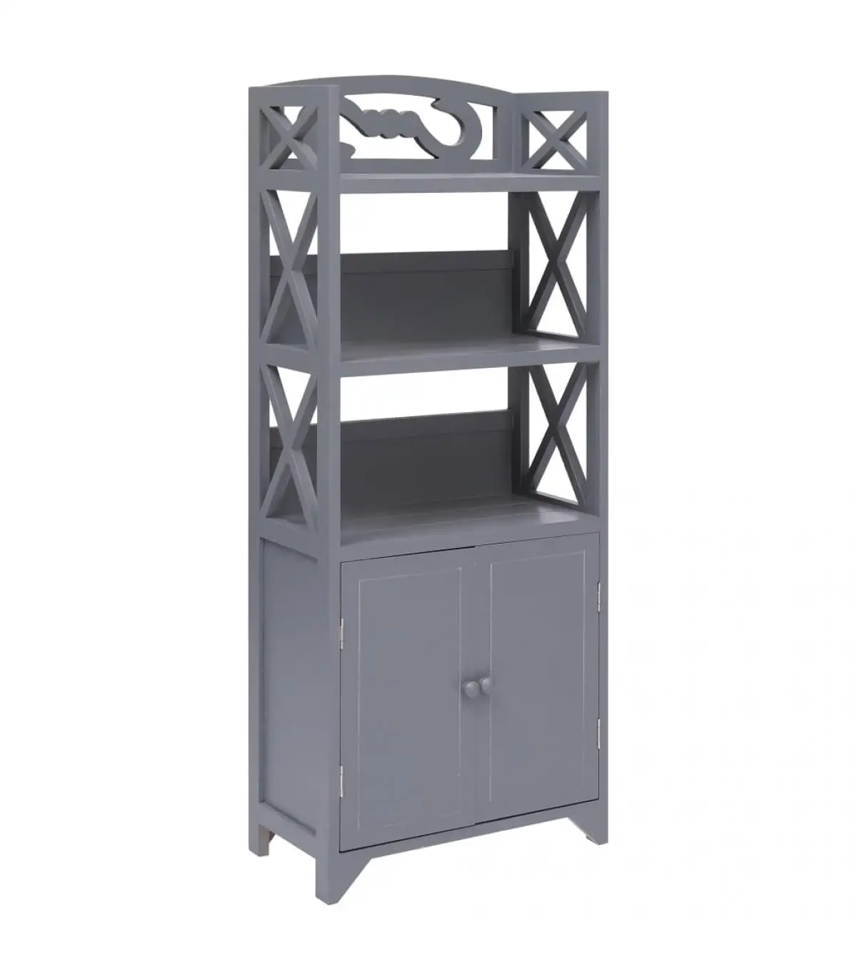 Lockers and storage cabinets bathroom furniture wood Paulownia gray 46x24x116 cm