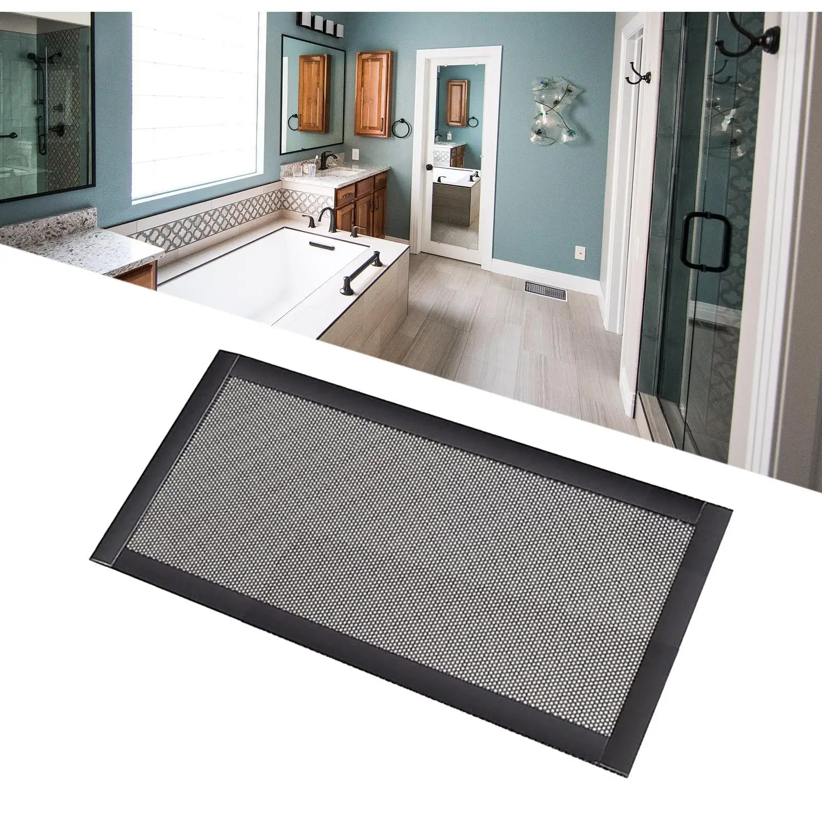 Magnetic Floor Vent Mesh Cover PVC Air Duct Protector Prevent Small Items Falling