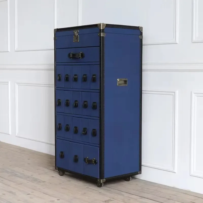 Modern Scandinavian Style Solid Wood Bedroom Furniture Living Room Lockers 8 + Drawers 5 Shelves