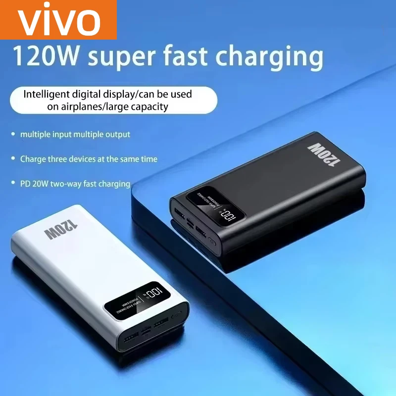باور بانك Xiaomi 120 وات 200000 مللي أمبير 3C باور بانك ذو سعة كبيرة جدًا، بطارية خارجية محمولة، شاشة ديجيتال LED #6
