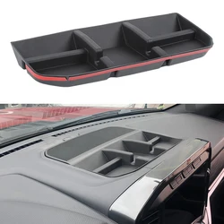 for Ford F150 F-150 2021 2022 2023 Car Center Console Storage Box Phone Holder Coin Organizer Tray Interior Accessory ABS Black