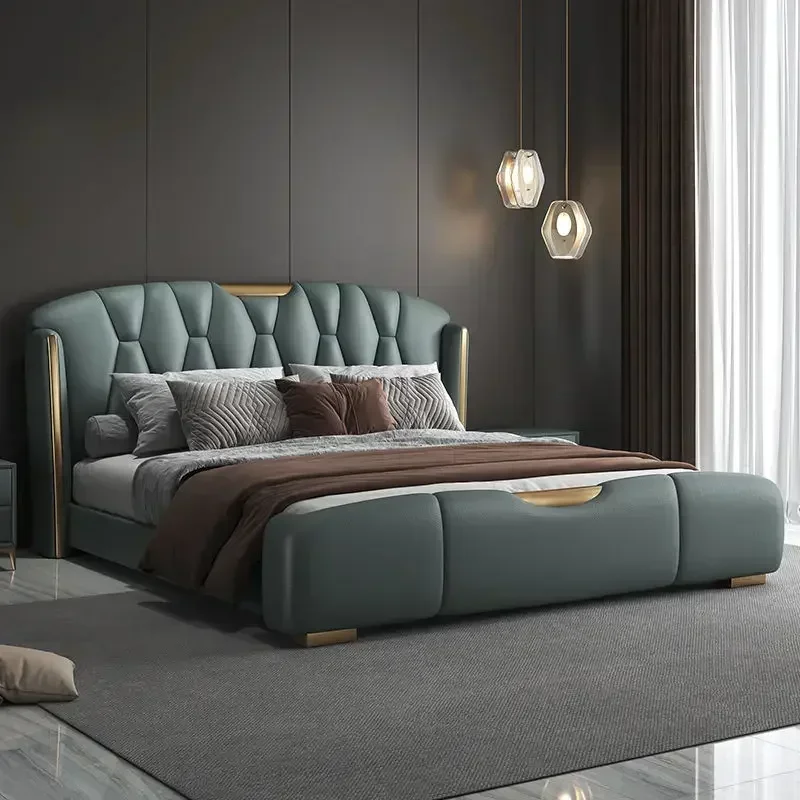 

Роскошные каркасы кроватей King Size с изголовьем, кровать King Size 180x200 см, мебель для спальни, двуспальная кровать для семейных спален