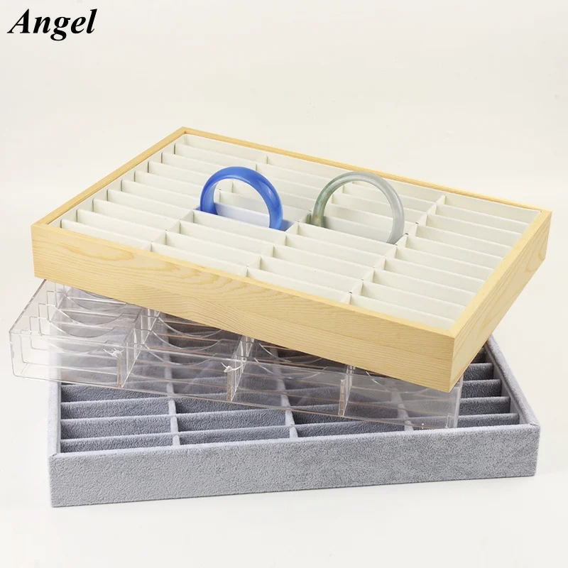 

Jewelry Organizer Velvet Jewelry Storage Tray Display Holder Ring Bracelet Necklace Storage Box Showcase Drawer Organizer Trays