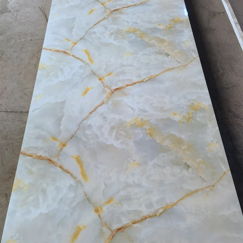 2026 Modern 3D Stone Effect PVC Wall Panels Easy Install Interior & Exterior Geometric Marble Design Waterproof for Hotels Backg