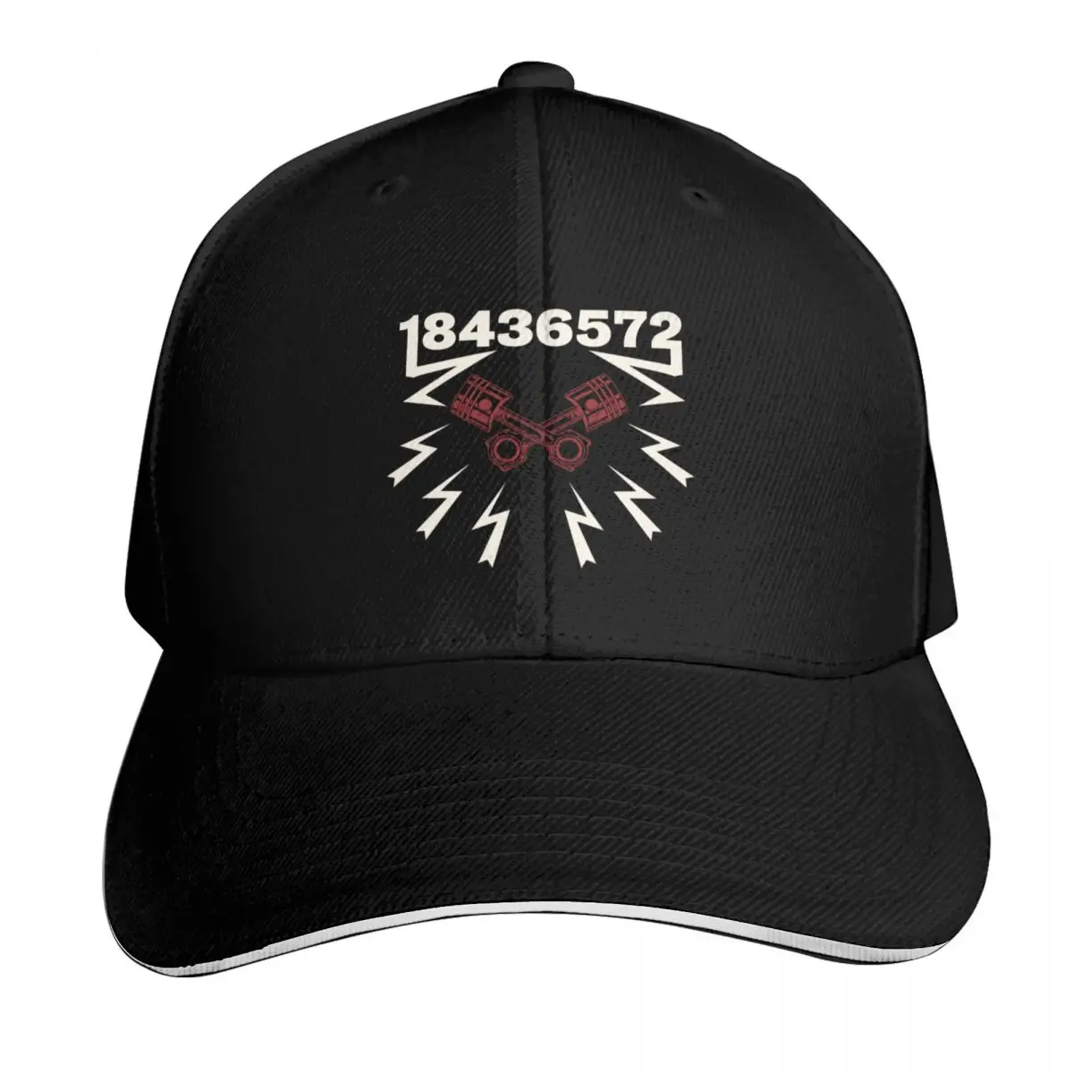 18436572. Engine Firing Baseball Cap Snapback Flat Bill Strapback Dad Hat Six Panel Structured Crown