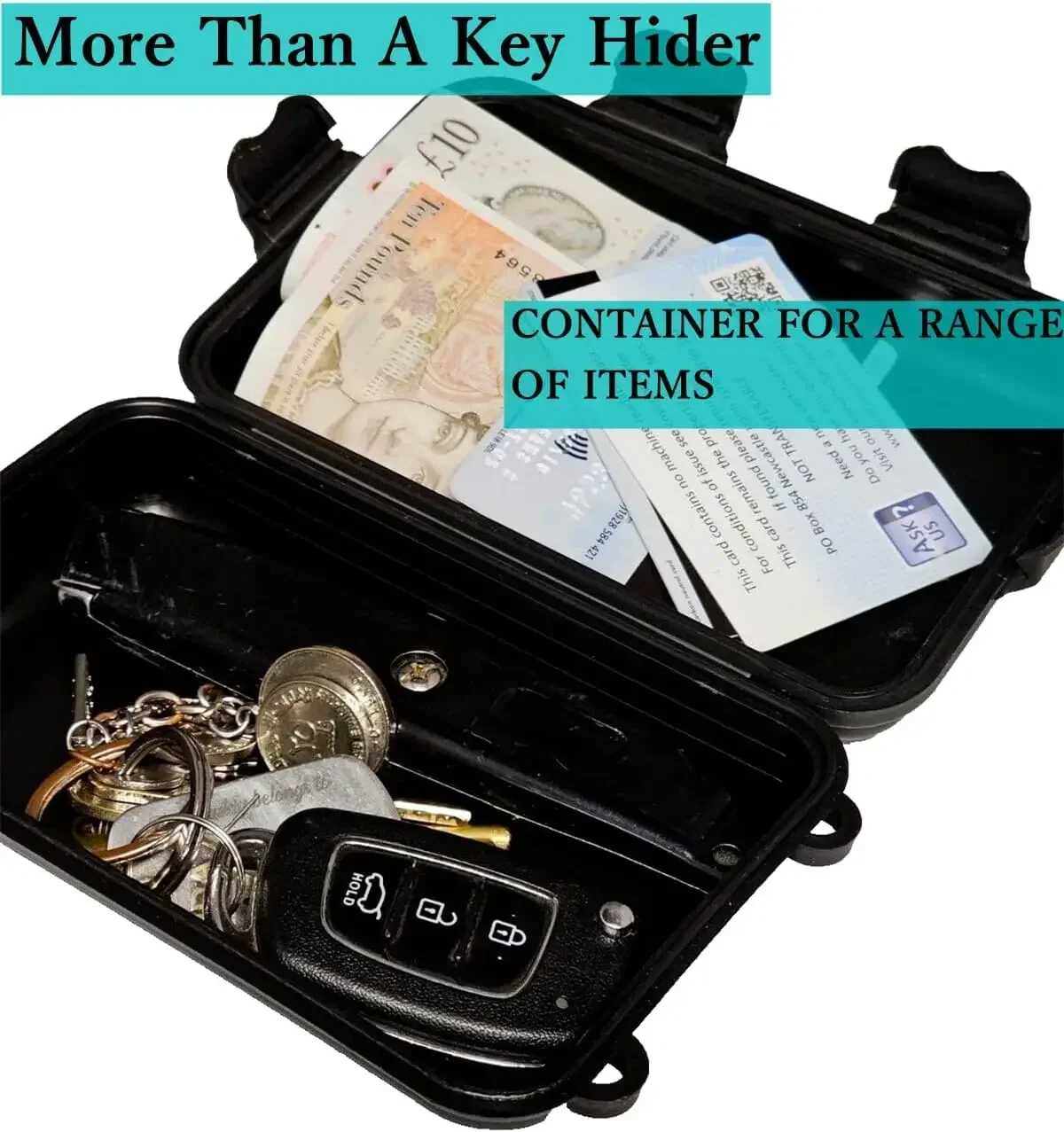 Portable Magnetic Key Hider Storage Box Waterproof and Shockproof Multi-function Under-car GPS Locator Hidden Storage Box