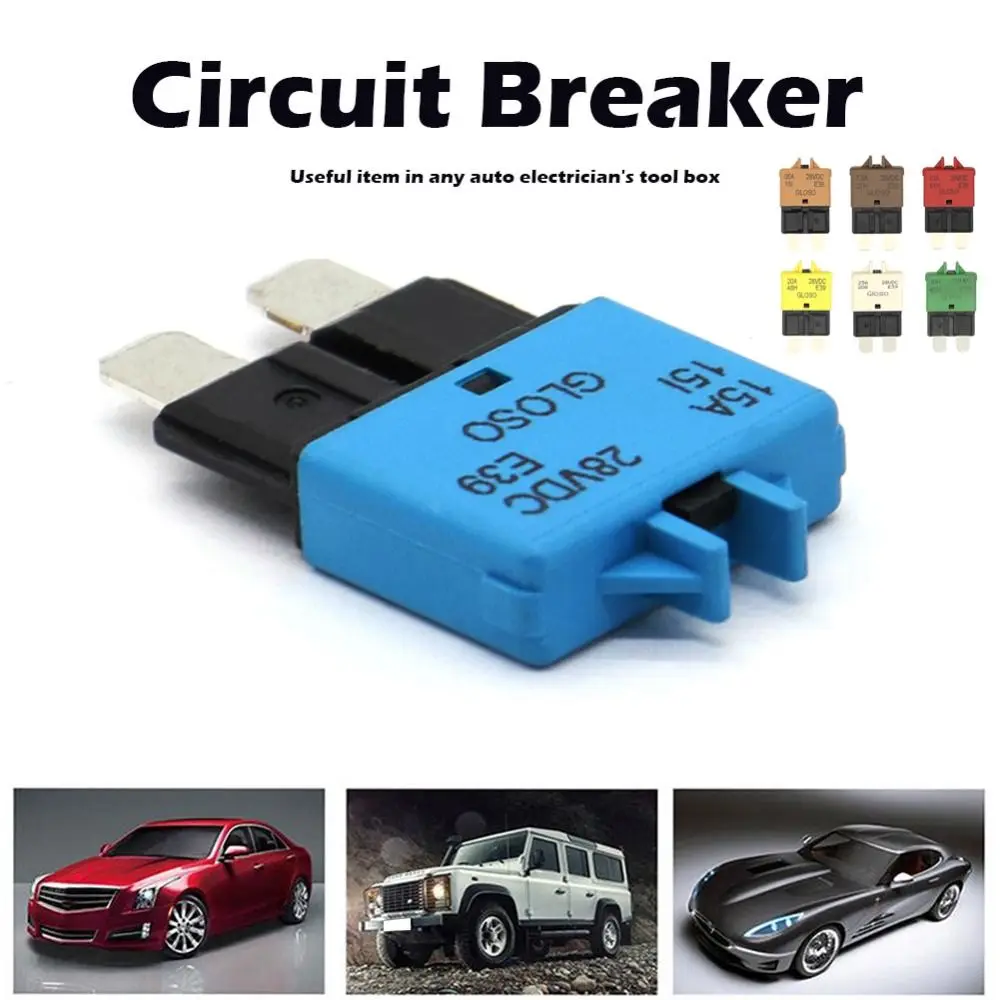 5-30A Circuit Breaker Manual Reset Automatic Recovery ATC Blade Fuse Auto Accessories Over-current Protection Car Protectors