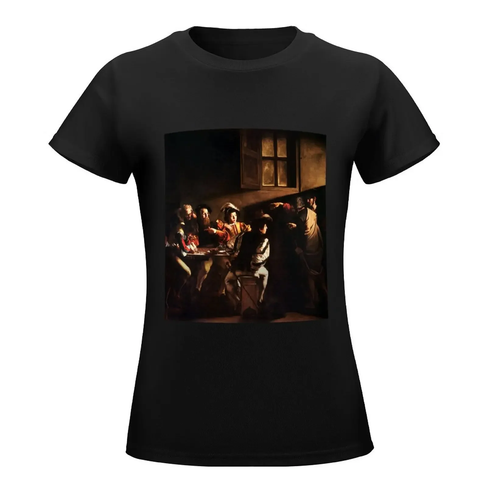 Caravaggio ad alta risoluzione The Calling Of Saint matt 1600 t-shirt moda coreana donna top da donna