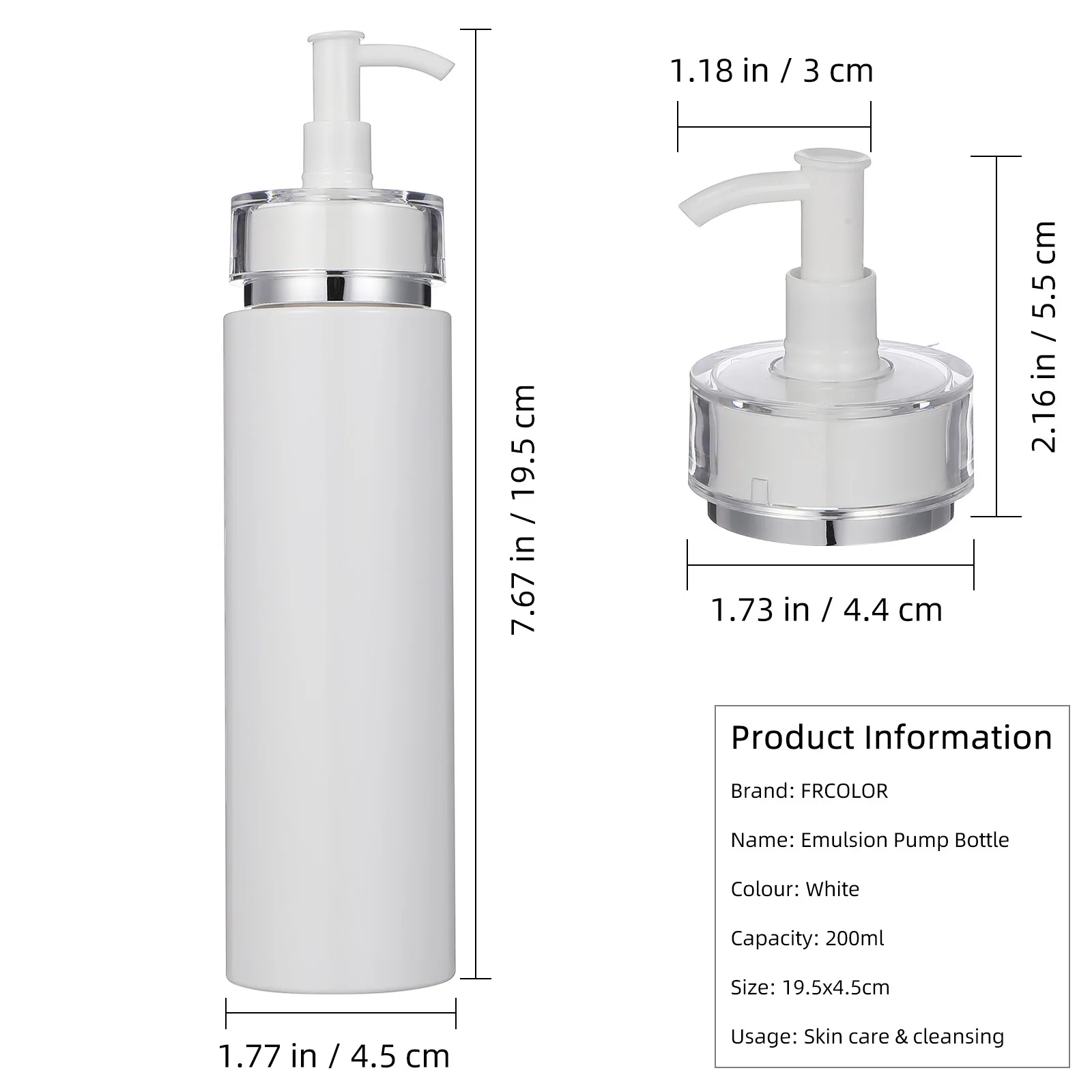 2 قطعة زجاجة مضخة محلول قابلة لإعادة الملء حاوية السفر المحمولة 200 مللي موزع شامبو زجاجات مضخة فارغة لمستلزمات التجميل #2