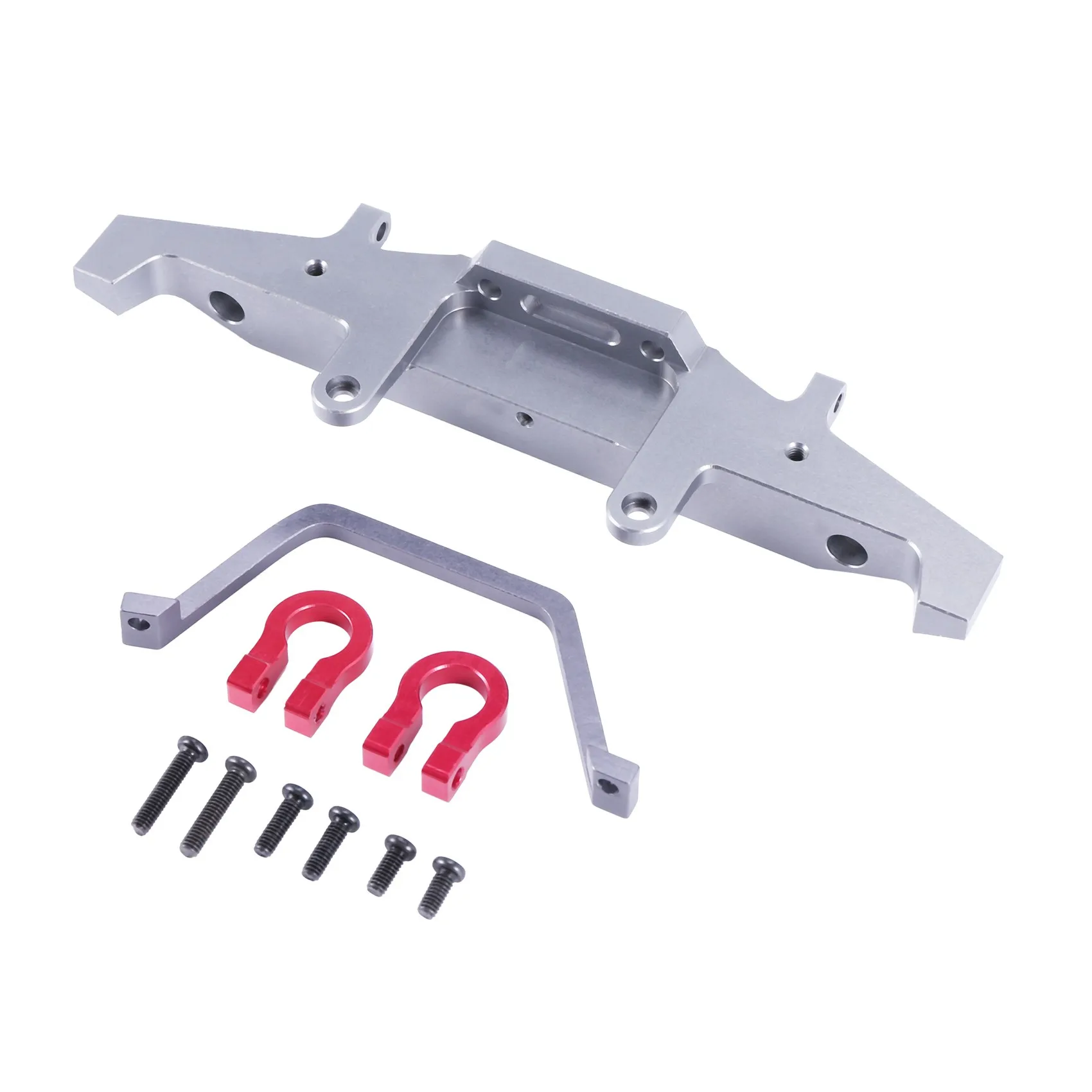 Metal Front Bumper for WPL C14 C24 C24-1 1/16 RC Car 4X4 Truck & Crawler Upgrade Parts Accessories,Titanium