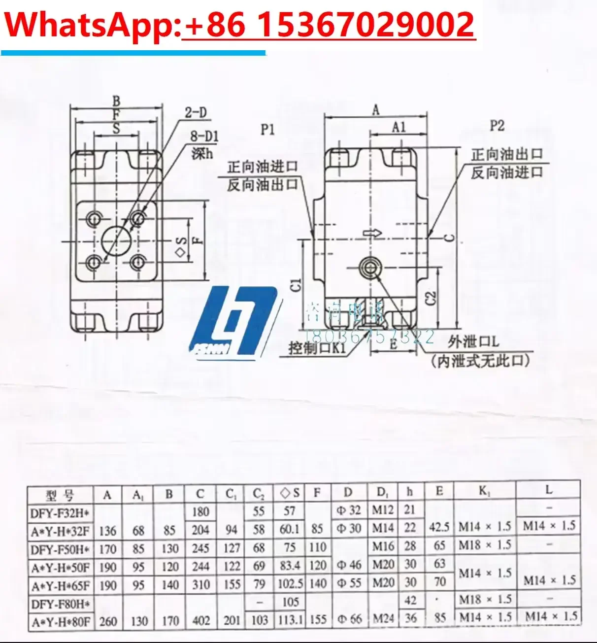 DFY-L10H2 DFY-L10H1 DFY-L20H2 DFY-L20H1 DFY-L32H2