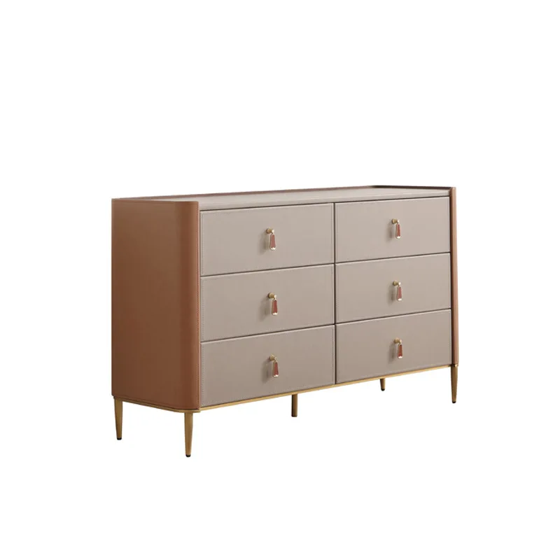 

Italian, modern, minimalist, side cabinet, saddle leather, storage