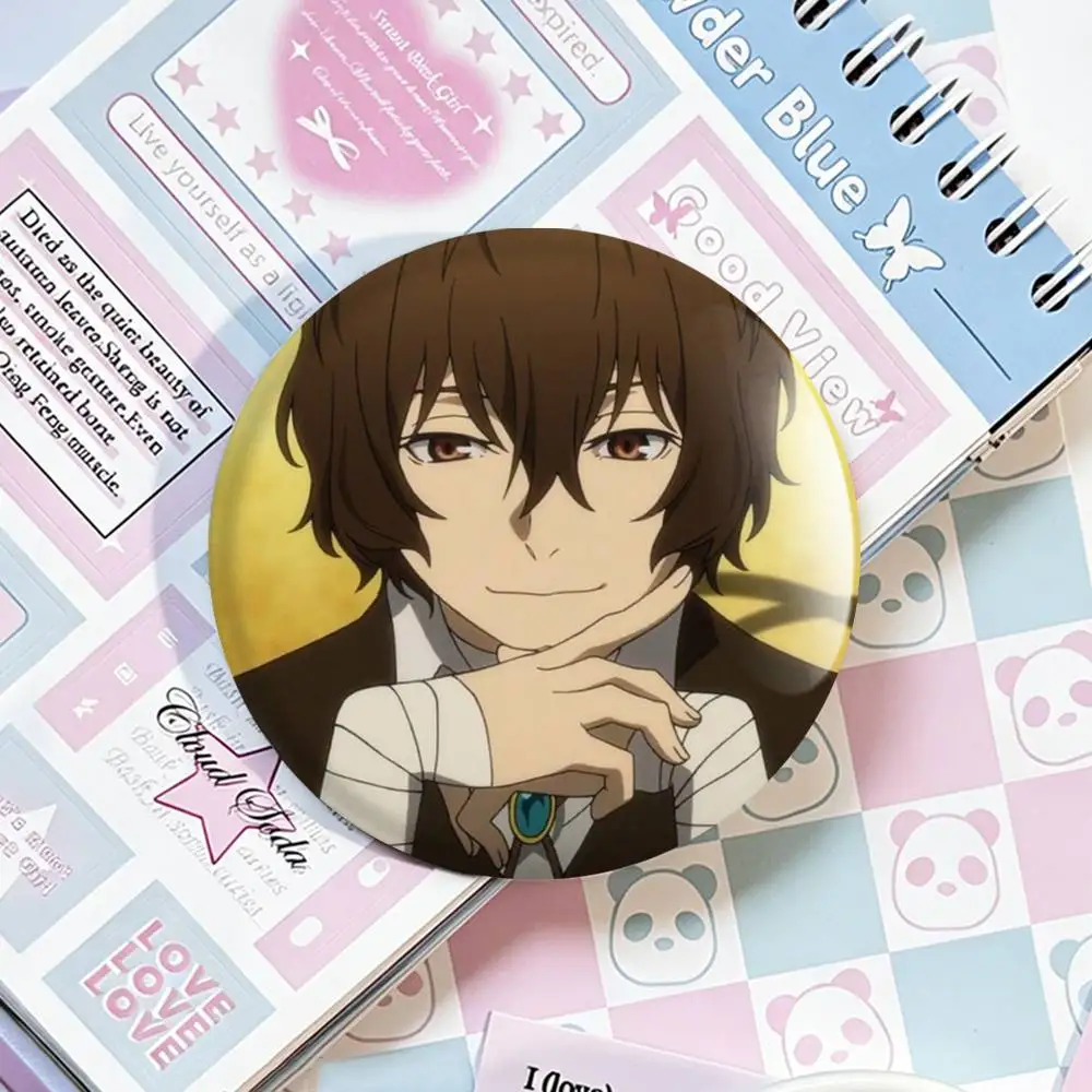 Dazai Osamu Anime Bungo Stray Dogs Abzeichen 25 32 44 58 75 mm Rund Fans Sammler Freunde Geschenke Brosche Souvenir – Detail 1