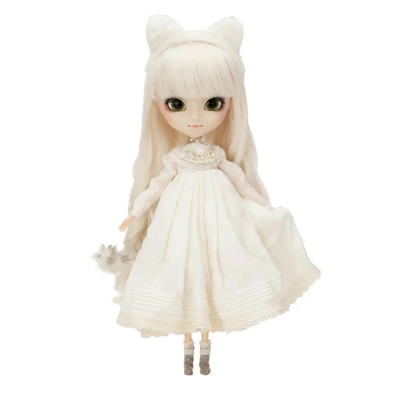 Groefpullip Collectie Pop Nana-Chan Nanachan Witte Kat Meisje P-144 Lengte 310Mm Abs Nieuw In Doos Misschien Hebben Lichte Gebreken