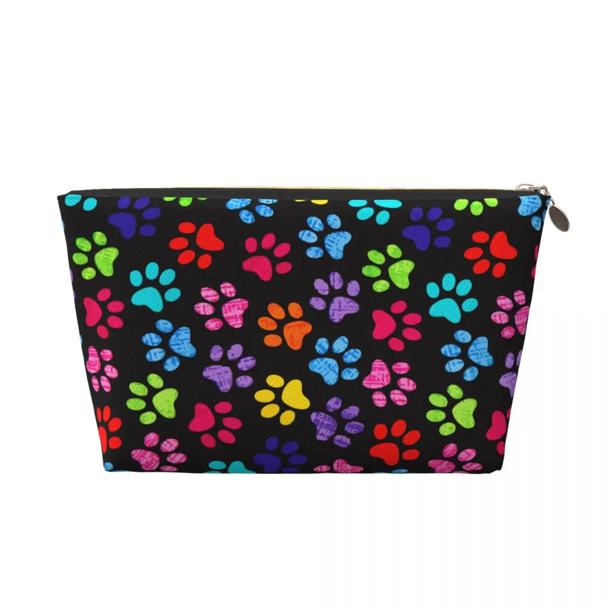 Custom Colorful Animal Footprint Dog Paw Prints Travel Toiletry Bag Women Cosmetic Makeup Bag Beauty Storage Dopp Kit