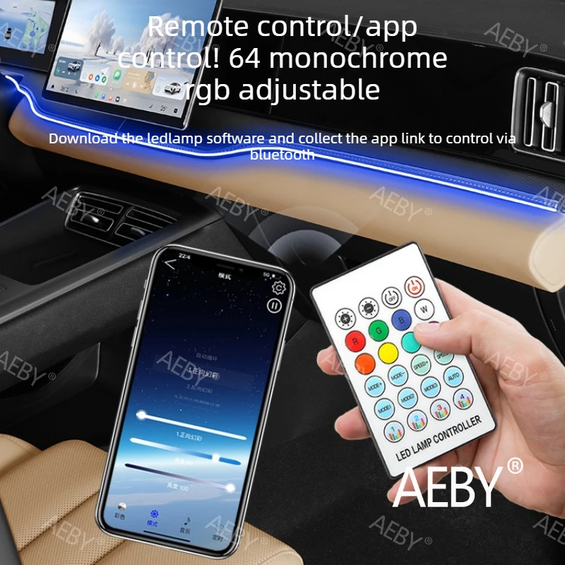 

For BYD Song Pro DM-i 2020-2026 64 Color LED Ambient Light Kit,Center Console Decoration,Dashboard LED Light,Accessories