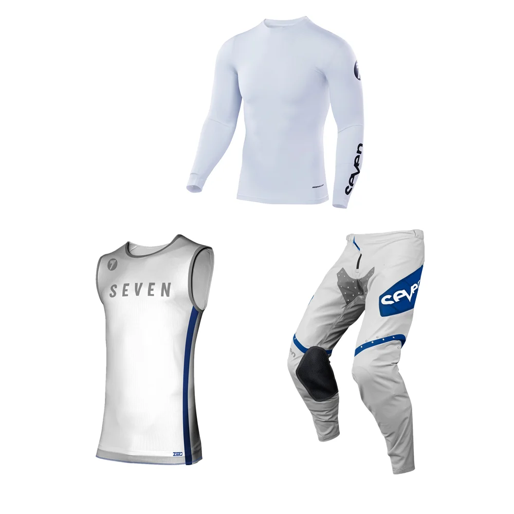 SEVEN-Conjunto de ropa de carreras para motocicleta, traje de equipo para Motocross, Mx, blanco y rojo, 2024,1