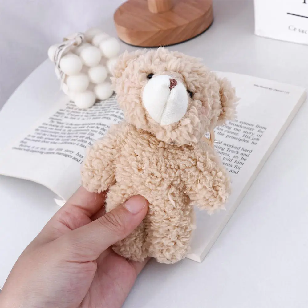 DIY Trinket Plush Pendant Stuffed Animal Toys Plush Rabbit Keychain Dog Plush Keyring Backpack Pendant Bear Plush Keychain