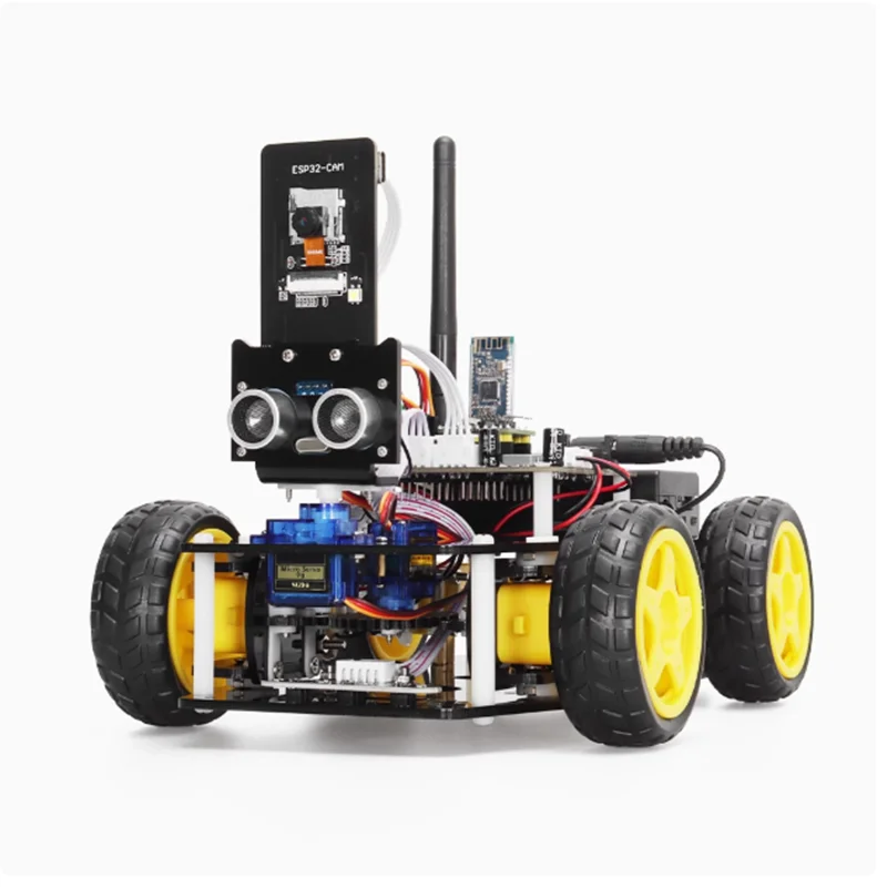 ESP32-32 camera programming education robot car IoT ultrasonic intelligent obstacle avoidance programming small car kit