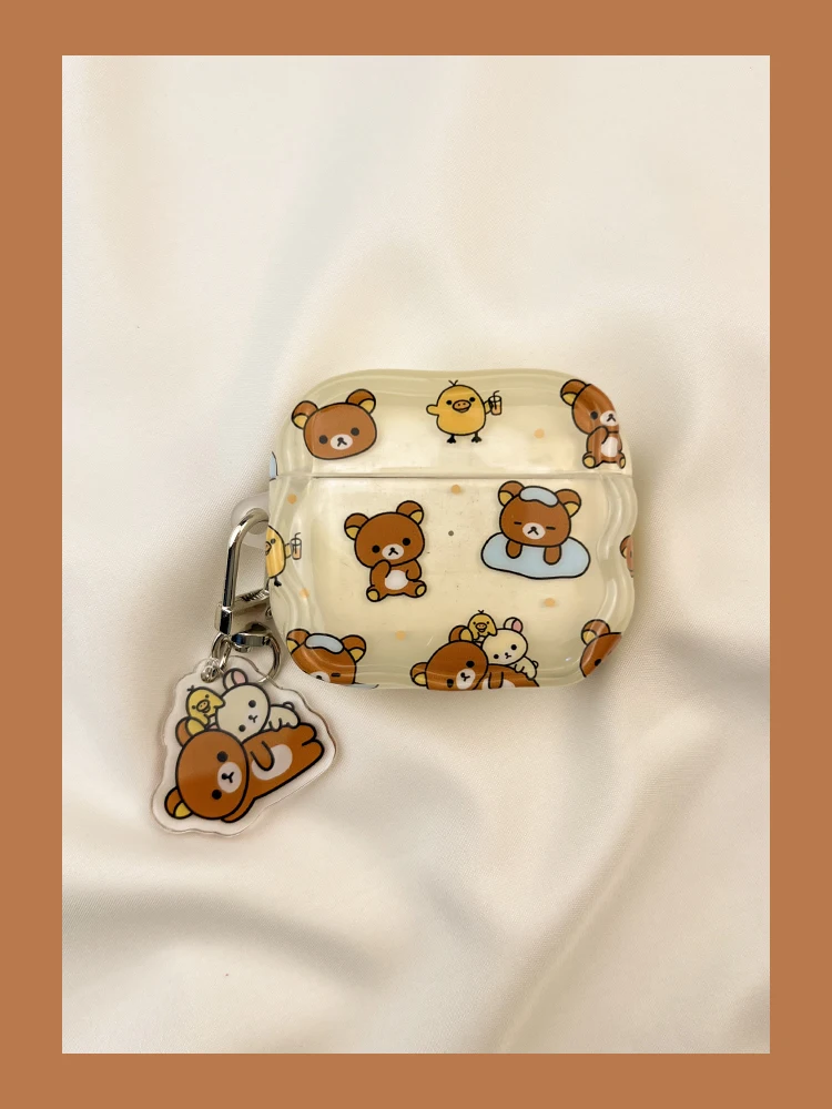 Custodia protettiva Bluetooth Wirel per custodia Lazy Bear simpatico cartone animato per auricolare iPod Pro di seconda generazione ell