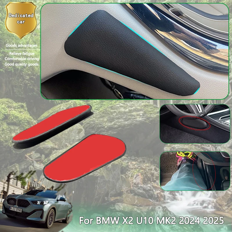 

For BMW X2 U10 MK2 2th 2Gen 2024 2025 Car Thigh Support Cushion Center Control Leg Knee Rest Cushions Elbow Pad PU Lether Auto