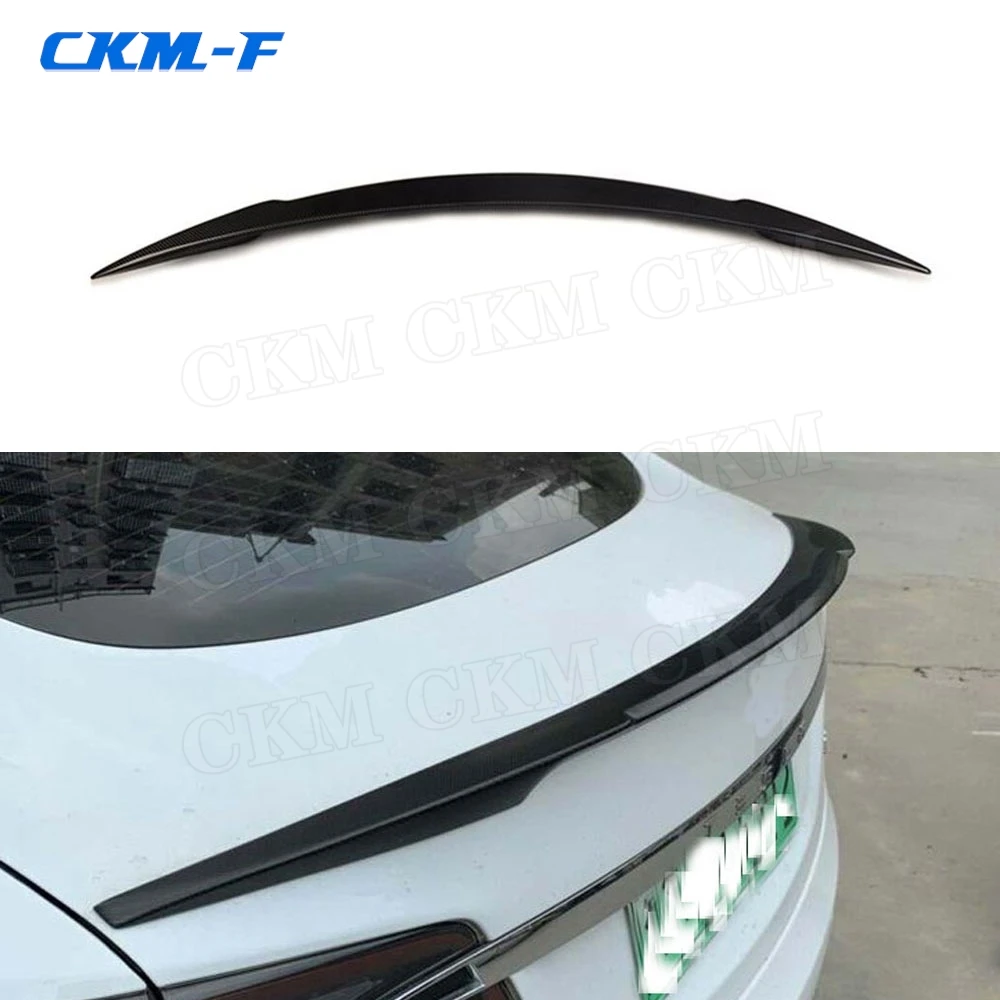 

For Tesla Rear Spoiler for Tesla Model S Sedan 60 70 75 85 90D P85D P90D P100D Spoiler 2012-2019 R Style Boot Trim Sticker