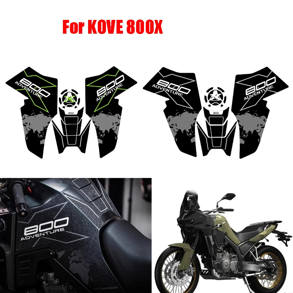Motorcycle Sticker Gas Fuel Tank Side Decal Protector Traction Pad Cover Decoration Sets For KOVE 800X Colove 800X
