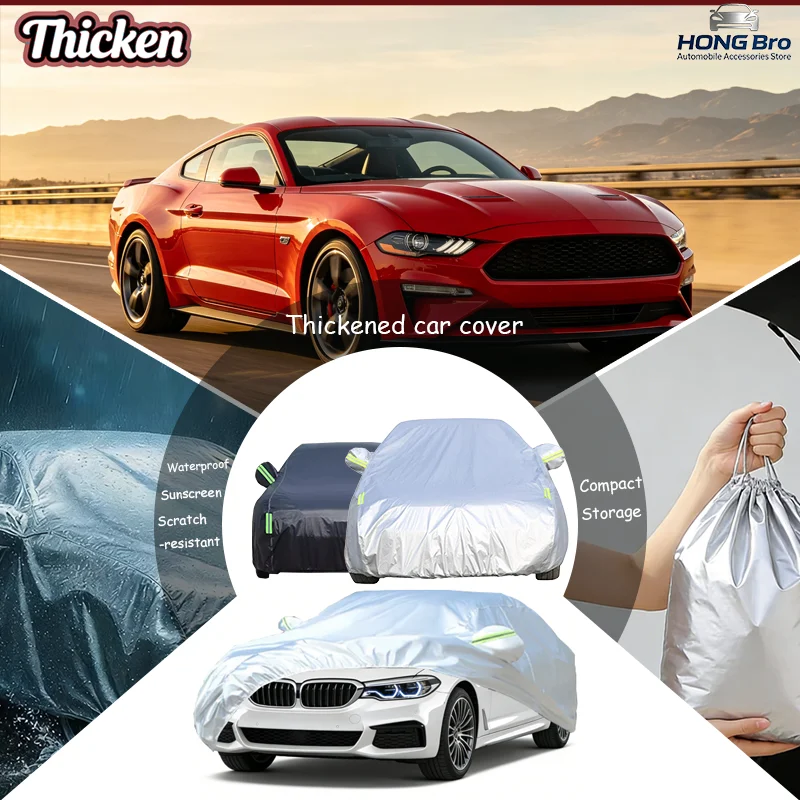 

For Ford Mustang 2000-2023 2020 2021 2022 Full Car Covers Oxford Fabric, Anti-UV Sunshade, Waterproof Snowproof Dustproof