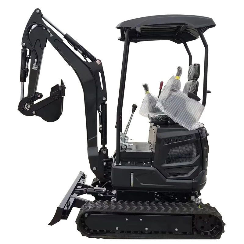 Minikoparka hydrauliczna o wadze 1,8 tony, sprzęt budowlany do inżynierii budowlanej i krajobrazowej.