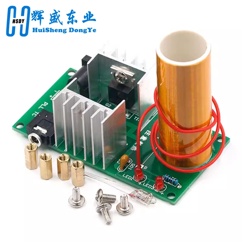 Mini Tesla Coil DIY Kit DC 15-24V 15W Tesla Music Coil Plasma Speaker Electronic Kit Arc Plasma Scientific Toy