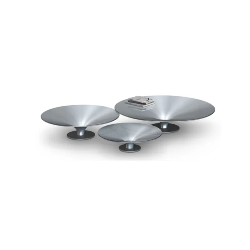 

Light luxury living room stainless steel round combination coffee table