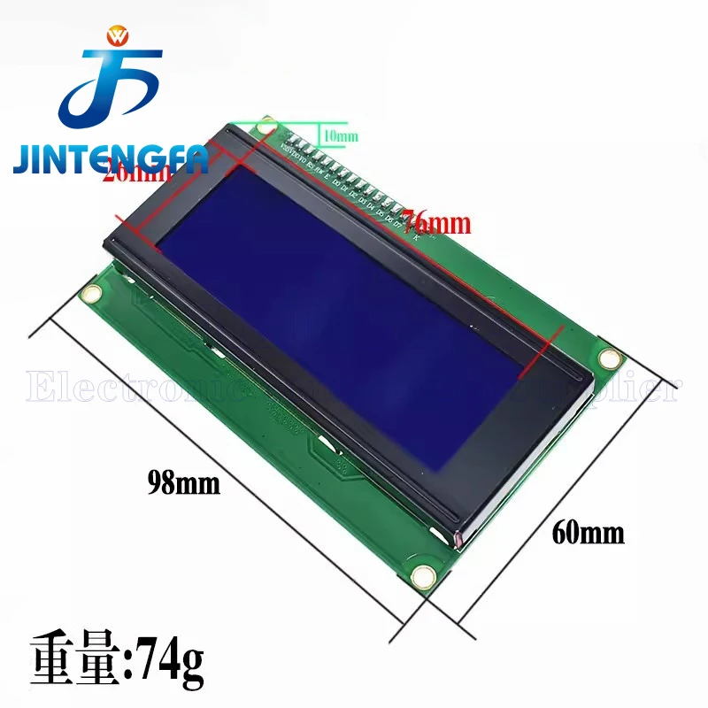 1PCS LCD2004+I2C 2004 20x4 2004A Blue/Green screen HD44780 Character LCD /w IIC/I2C Serial Interface Adapter Module For Arduino