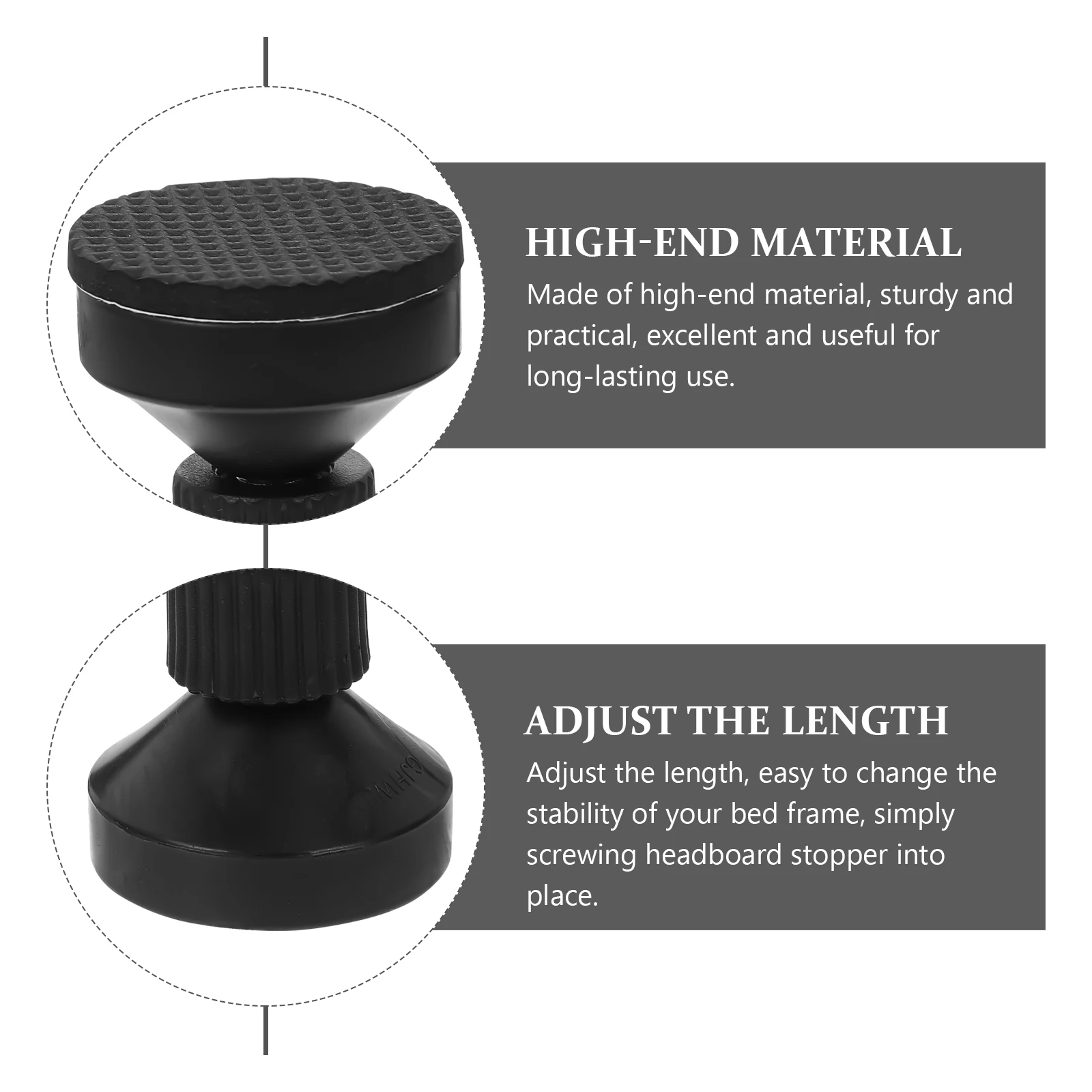 

1 Set Adjustable Threaded Stopper Bed Headboard Stabilizer Furniture Protector Anti-Collision Wall Guard Bracket For Bed Frame